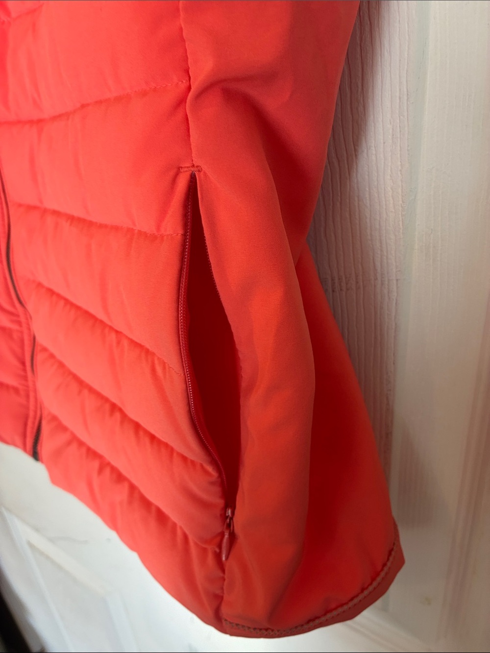 Tangerine Size XXL Quilted Puffer Vest in Vibrant Orange-Red - Picture 6 of 12